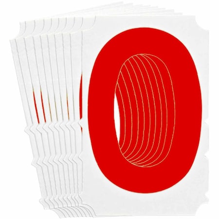 Quik-Align 5160 Series Polyester 4 In Lbl Legend: O Red 10PK